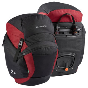 Pair of Vaude OnTour Back Travel Bags 46L Black/Carmine