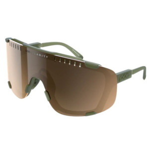 POC Devour Sunglasses Green Translucent/Mirror Lenses Brown/Silver
