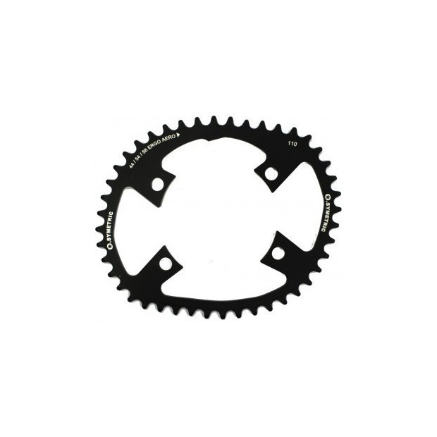 O'Symetric Ergo Aero Inner Chainring 4 Arms 110mm Black