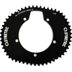 O'Symetric Ergo Aero Outer Chainring 5 Arms 130mm Black