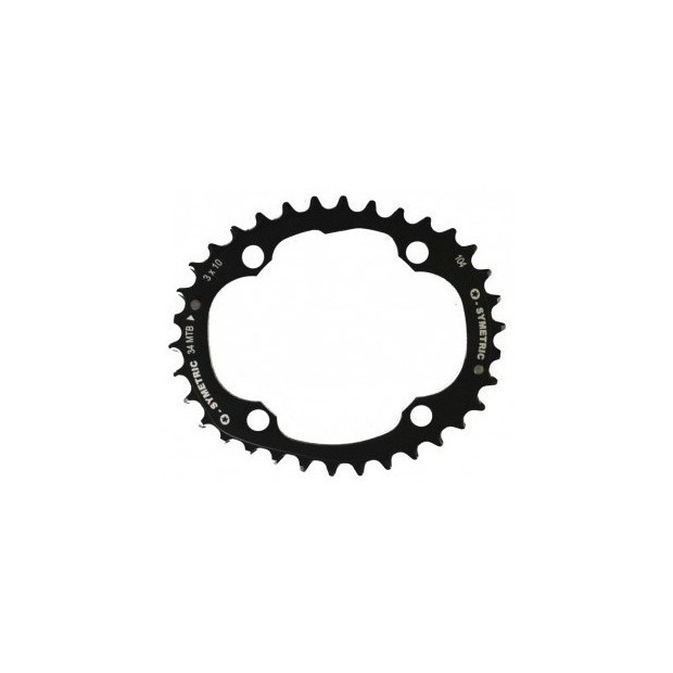 OSymetric Standard Triple Middle MTB Chainrings 104mm 34 Teeth Black