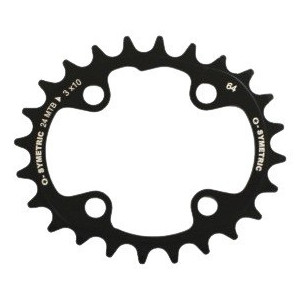 OSymetric Standard Triple Inner MTB Chainrings 64mm 24 Teeth Black