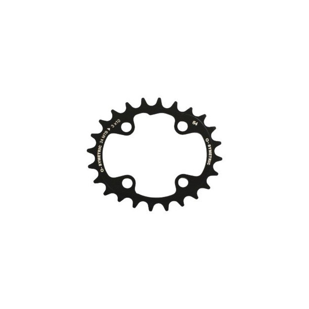 OSymetric Standard Triple Inner MTB Chainrings 64mm 24 Teeth Black