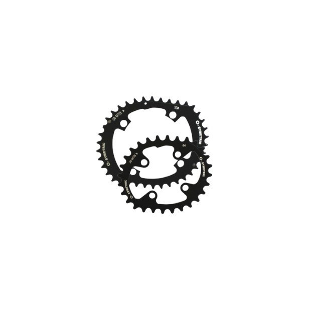 OSymetric Shimano XTR FC-M980 MTB Chainring Kit 104/64mm 38/28 Teeth Black