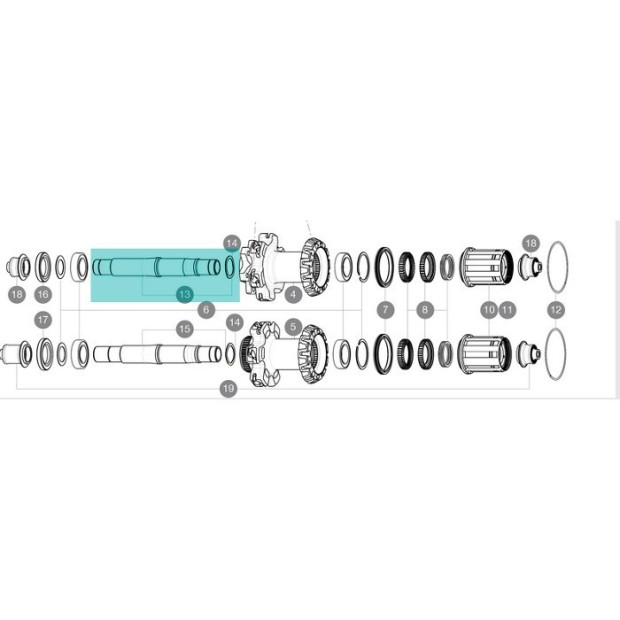 Mavic Rear ID360 12mm 6T Axle - V2251301