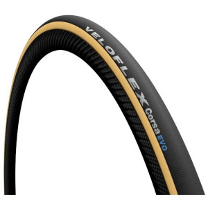 Veloflex Corsa Evo Road Tyre Tube Type Foldable 700x23C Black/Beige