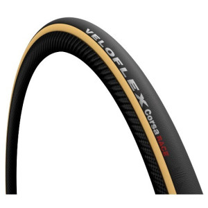 Veloflex Corsa Race Road Tyre Tube Type Foldable 700x23C Black/Beige