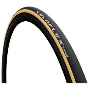 Veloflex Record Triathlon/Time Trial Tyre Tube Type Foldable 700x23C Black/Beige