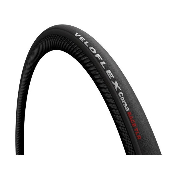 Veloflex Corsa Race TLR Road Tyre Foldable 700x25C Black