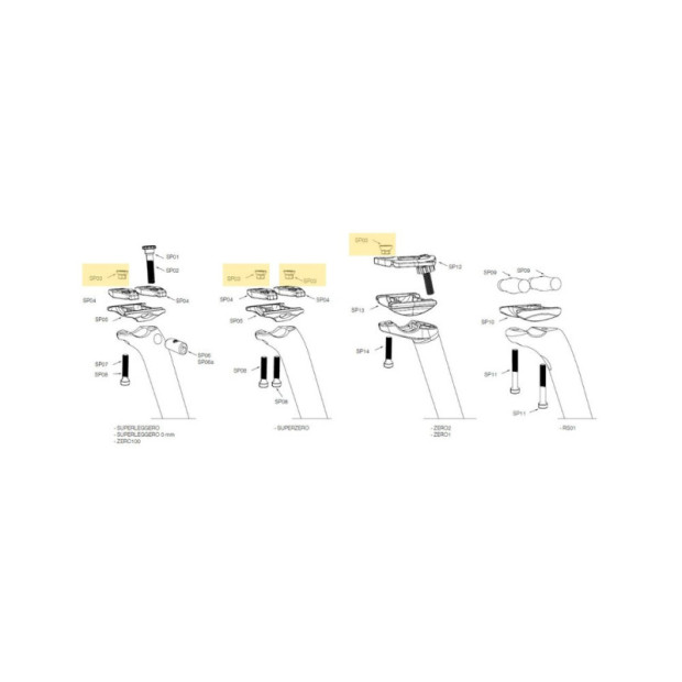 Deda Elementi SuperZero, Zero100, ZERO1, Zero2, SuperLeggero Seatposts Nut