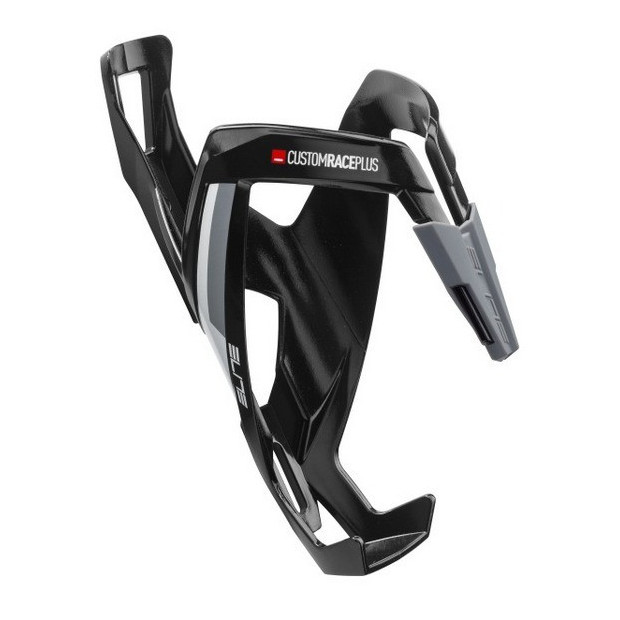 Elite Custom Race Plus Bottle Cage Glossy Black/White