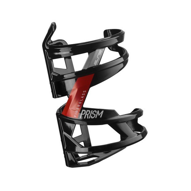 Elite Prism Bottle Cage Right Side Insertion Black/Red