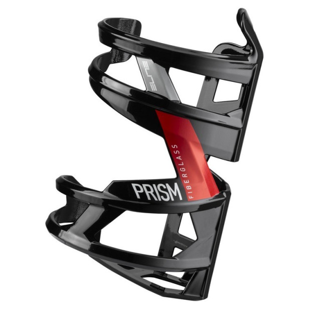 Elite Prism Bottle Cage Left Side Insertion Black/Red