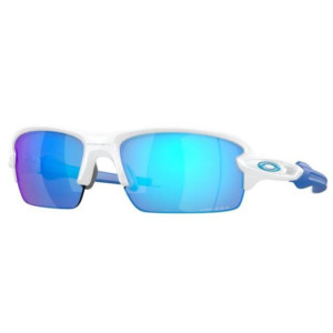 Oakley Flak XS Glasses Polished White - Prizm Sapphire Lens