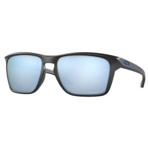 Oakley Sylas Sunglasses Matte Black - Prizm Deep Water Polarized Lens Logo Dark Blue