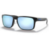Oakley Sylas Sunglasses Matte Black - Prizm Deep Water Polarized Lens Logo Light Blue