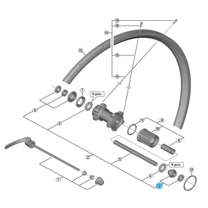 Shimano 105 RS300 wheel axle split