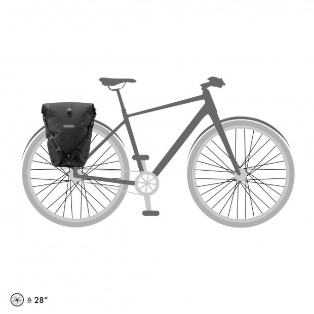 Ortlieb Back-Roller High-Visibility Bike Pannier Black QL3.1