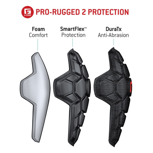 G Form MTB BMX Kneepad Pro Rugged 2 Black