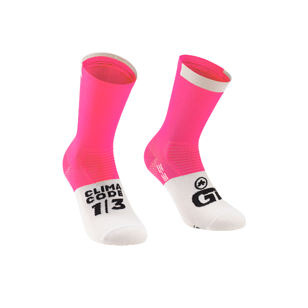 Assos GT C2 Summer Socks 16cm Fluo Pink