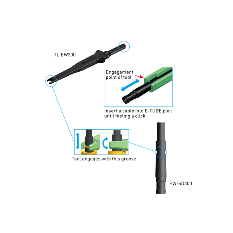 Shimano Non-Series Di2 TL-EW300 E-tube Di2 Plug Tool, 3.45 Mm | Di2 Tools