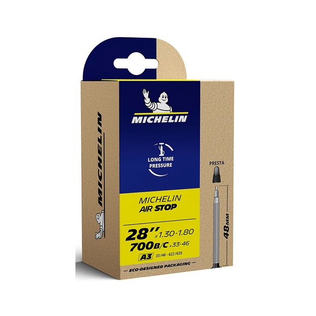 Michelin Air Stop Inner Tube - 700x33/46 Presta 48mm