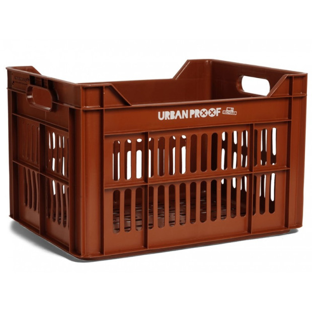 Urban Proof Front/Rear recycled plastic Bicycle Crate - 30 l - Brown