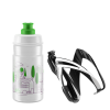 Elite CEO Bottle + Bottle Cage Kit 350ml Black/Clear-Green