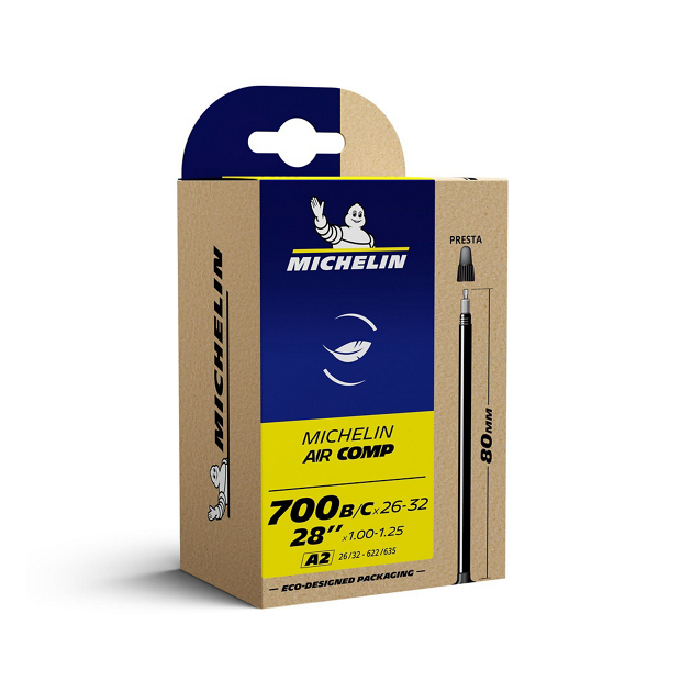 Michelin Air Comp Inner Tube 26/32-622 Presta 80mm