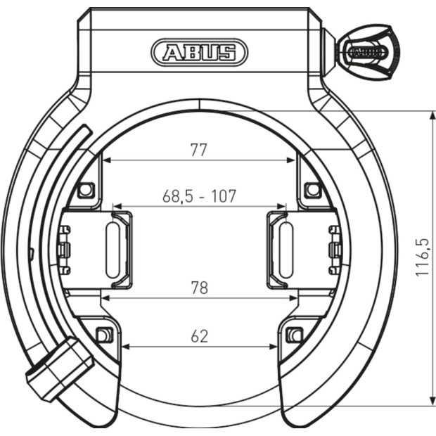 Abus 4Granit XPlus Frame Lock 6950M R