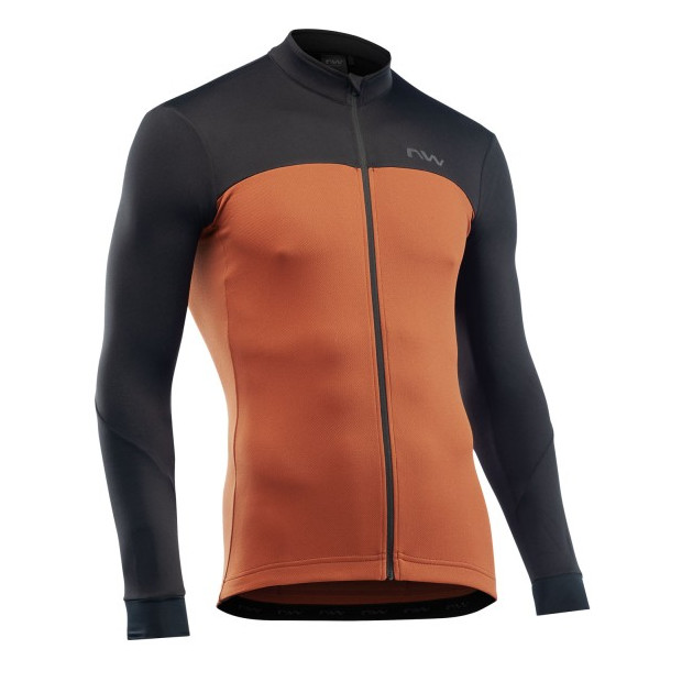 Northwave Force 2 Road/Gravel Long Sleeves Jersey Black/Cinnamon