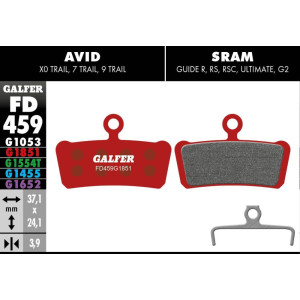 Galfer FD459 Advanced G1851 Brake Pads Avid X0/7/9 Trail / Sram Guide