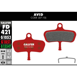 Galfer FD421 Advanced G1851 Brake Pads Avid Code 7/10