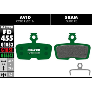 Galfer FD455 Pro Brake Pads Avid Code R / Sram Guide