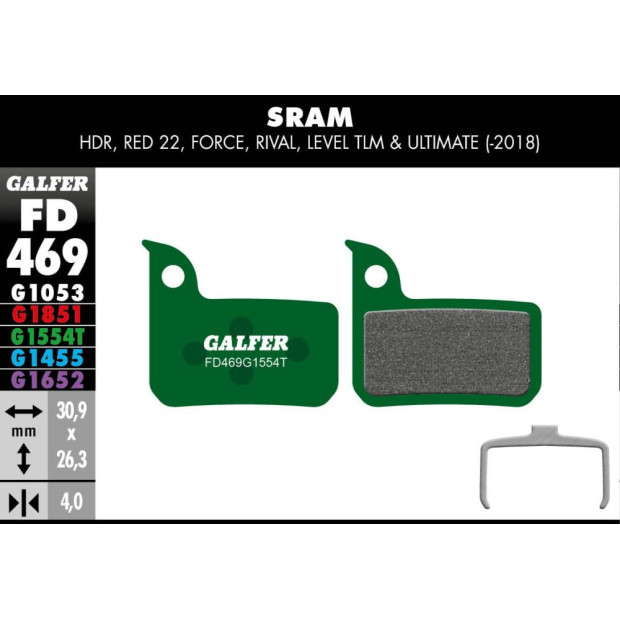 Galfer FD469 Pro Brake Pads Sram Red/Force/Rival/Level