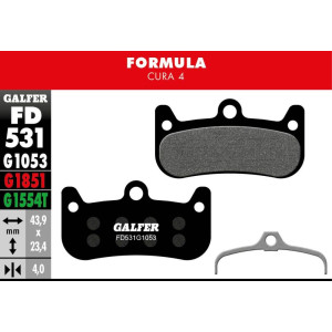 Galfer FD531 Disc Brake Pads Standard Formula Cura 4