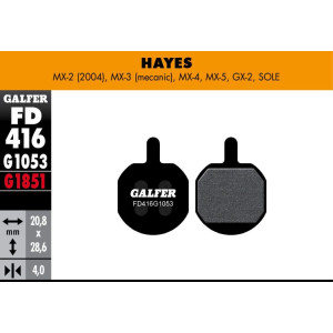 Galfer FD416 Disc Brake Pads Standard Hayes MX/GX-2/Sole