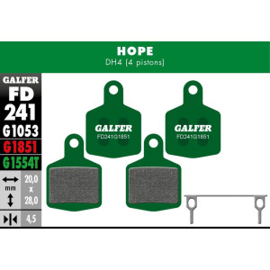 Galfer FD241 Pro Brake Pads Hope DH4 (4 Pistons)