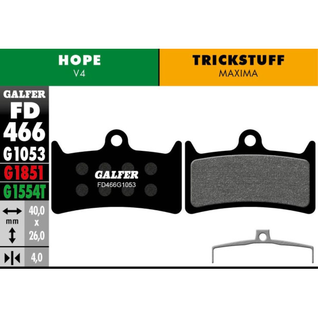 Galfer FD466 Disc Brake Pads Standard Hope V4 / Trickstuff Maxima