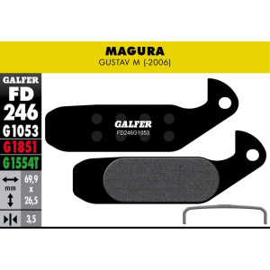Galfer FD246 Disc Brake Pads Standard Magura Gustav M (-2006)