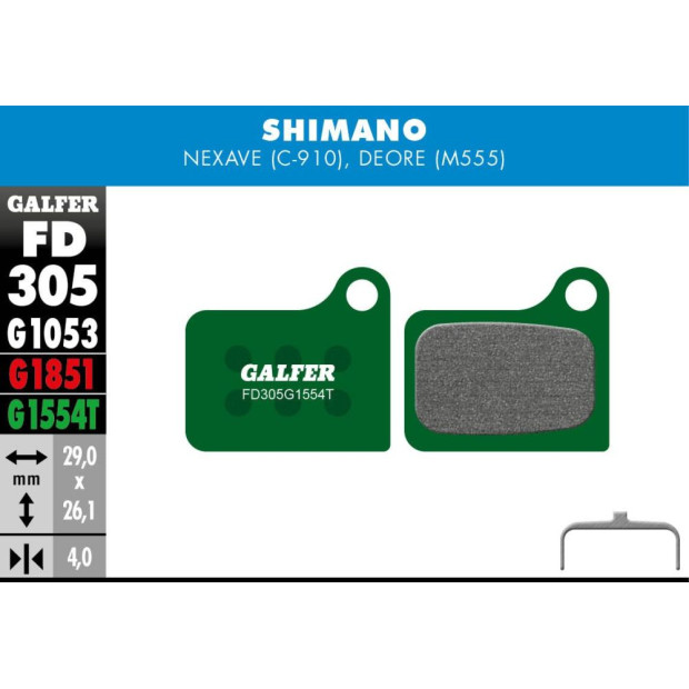 Galfer FD305 Pro Brake Pads Shimano Nexave C-910 / Deore M555