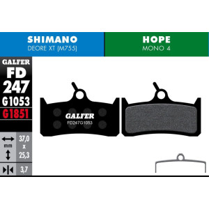 Galfer FD247 Disc Brake Pads Standard Shimano Deore Xt M755 / Hope Mono 4