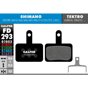 Galfer FD293 Disc Brake Pads Standard Shimano Deore / Tektro Auriga/Draco