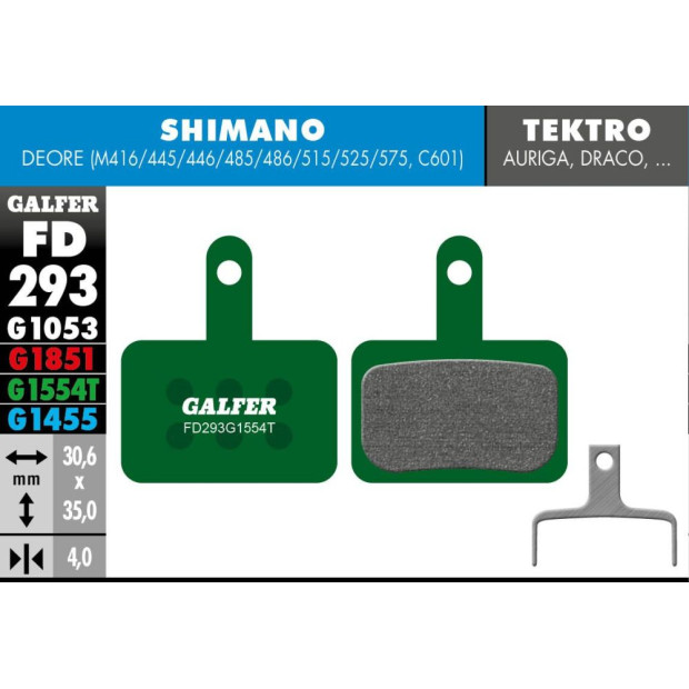 Galfer FD293 Pro Brake Pads Shimano Deore / Tektro Auriga/Draco