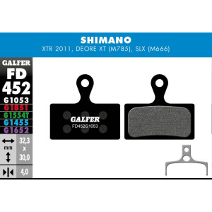 Galfer FD452 Disc Brake Pads Standard Shimano XTR/Deore XT M785/SLX M666
