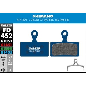 Galfer FD452 Road Brake Pads Shimano XTR/Deore XT M785/SLX M666