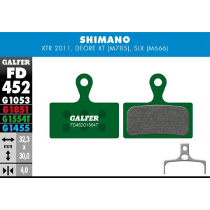 Galfer FD452 Pro Brake Pads Shimano XTR/Deore XT/SLX