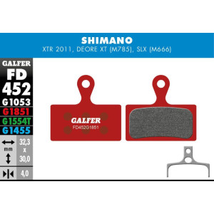 Galfer FD452 Advanced Brake Pads Shimano XTR/Deore XT/SLX