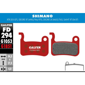 Galfer FD294 Advanced Brake Pads Shimano XTR/Deore XT/Deore LX/Saint LX