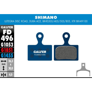 Galfer FD496 Road Brake Pads Shimano Ultegra/Dura Ace/XTR